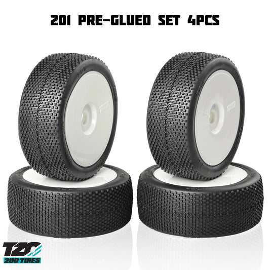 TZO Tires 201 Pre-Glued Set 4pcs